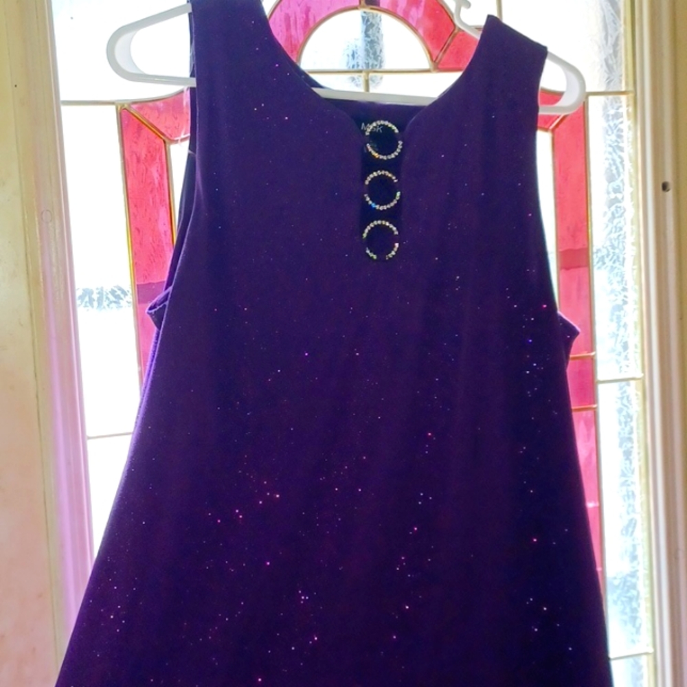 Large MSK purple glittery Dress